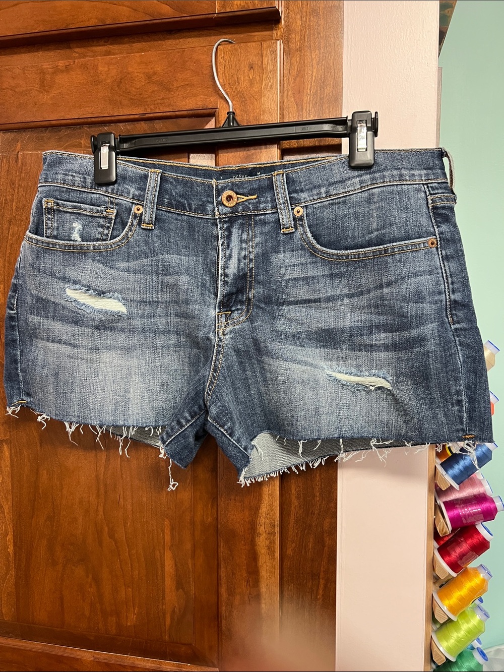 Lucky Brand Women’s Distressed Denim Cutoff Shorts - Blue